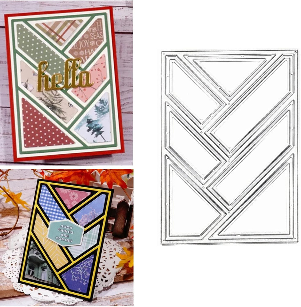 Rectangle Grid Frame Metal Die Cuts,Rectangular Frame Background Stencils DIY.