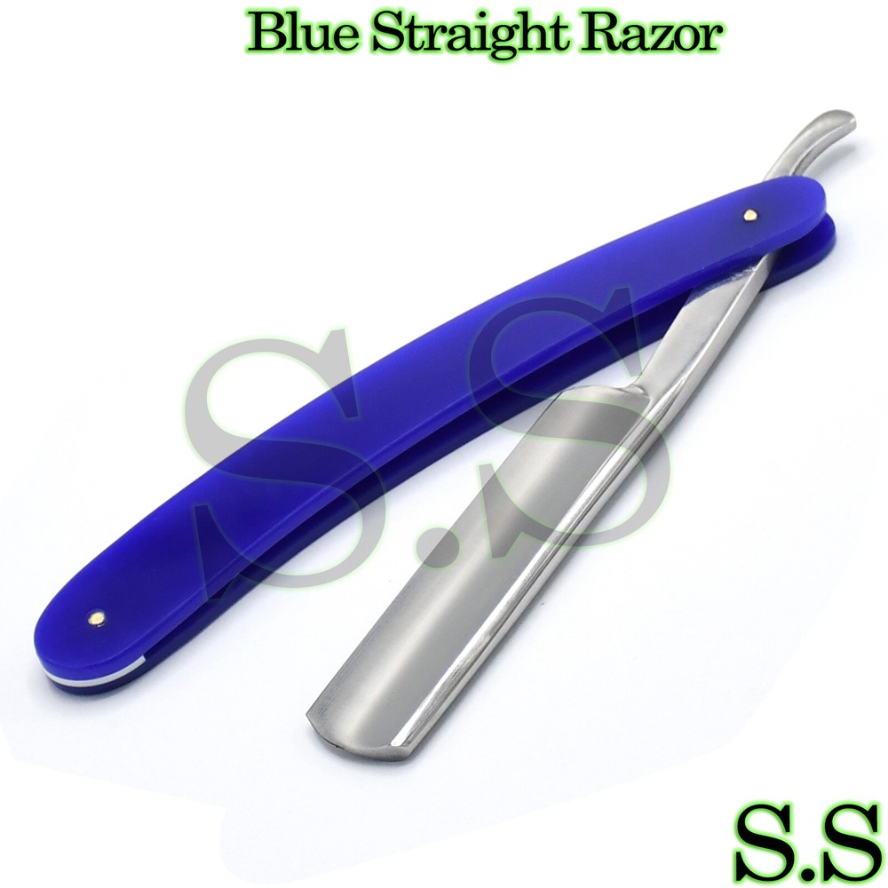 New Blue Straight Razor BTS-718