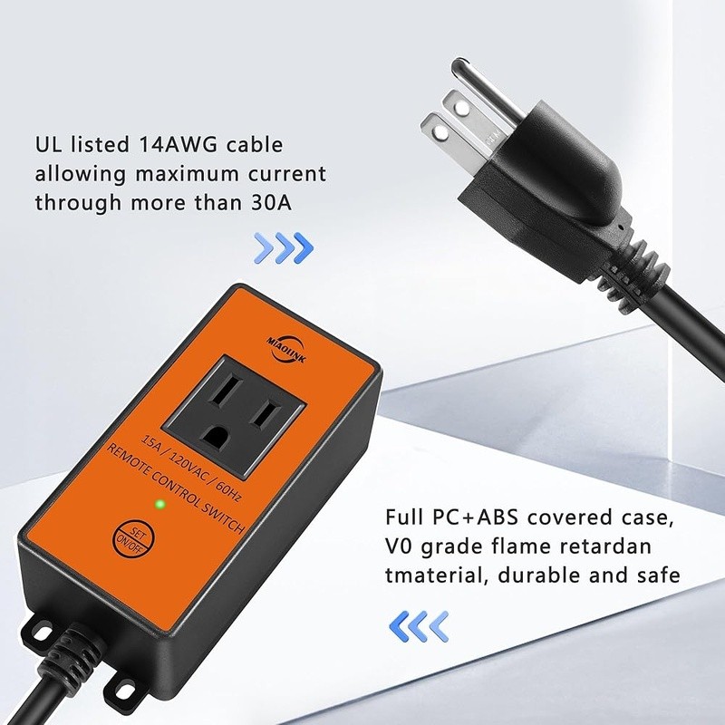 Remote Control Outlet Switch W/ Delay Shutdown Dust Collectors & Tools New