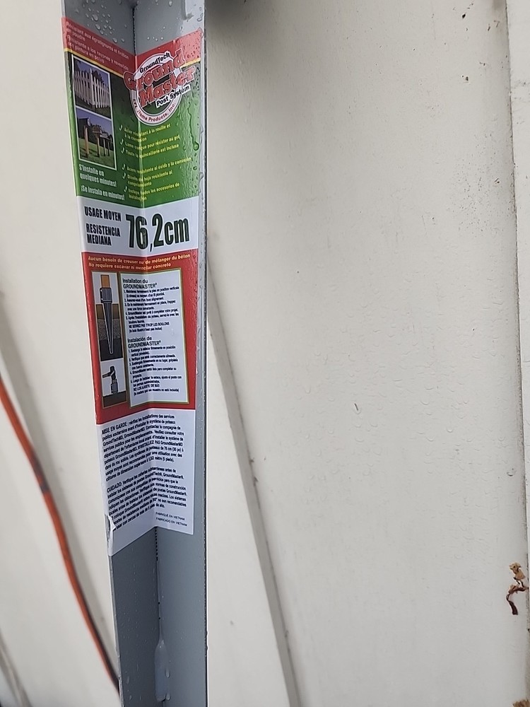 GroundTech Groundmaster 30 in. Gray Post No, digging required for mailbox. 4x4in