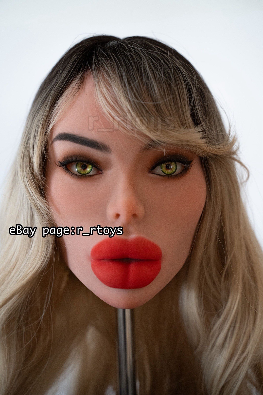 WM Doll BIMBO HEAD #496 WM SEX DOLL HEAD only TAN with BUILT IN TONGUE