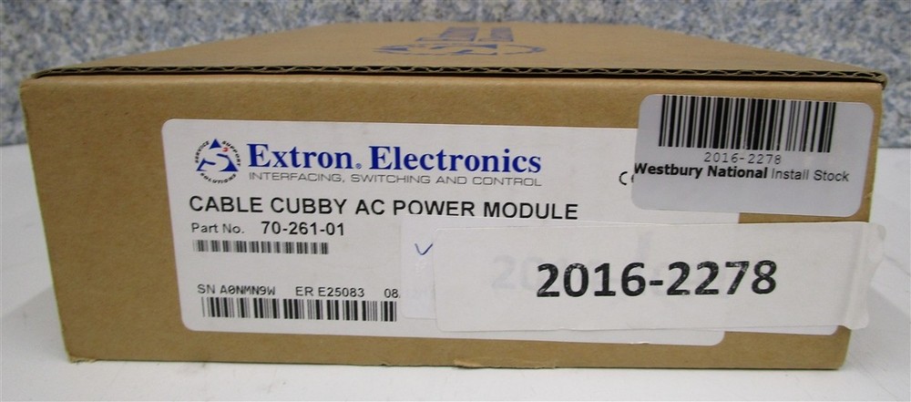 EXTRON ELECTRONICS 70-261-01 Cable Cubby AC Power Module NEW
