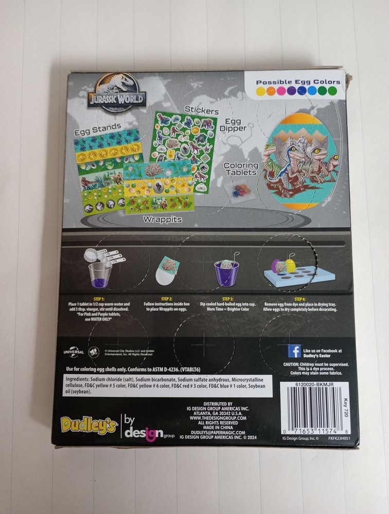 Jurassic Park 5+ Easter Egg Decorating Kit