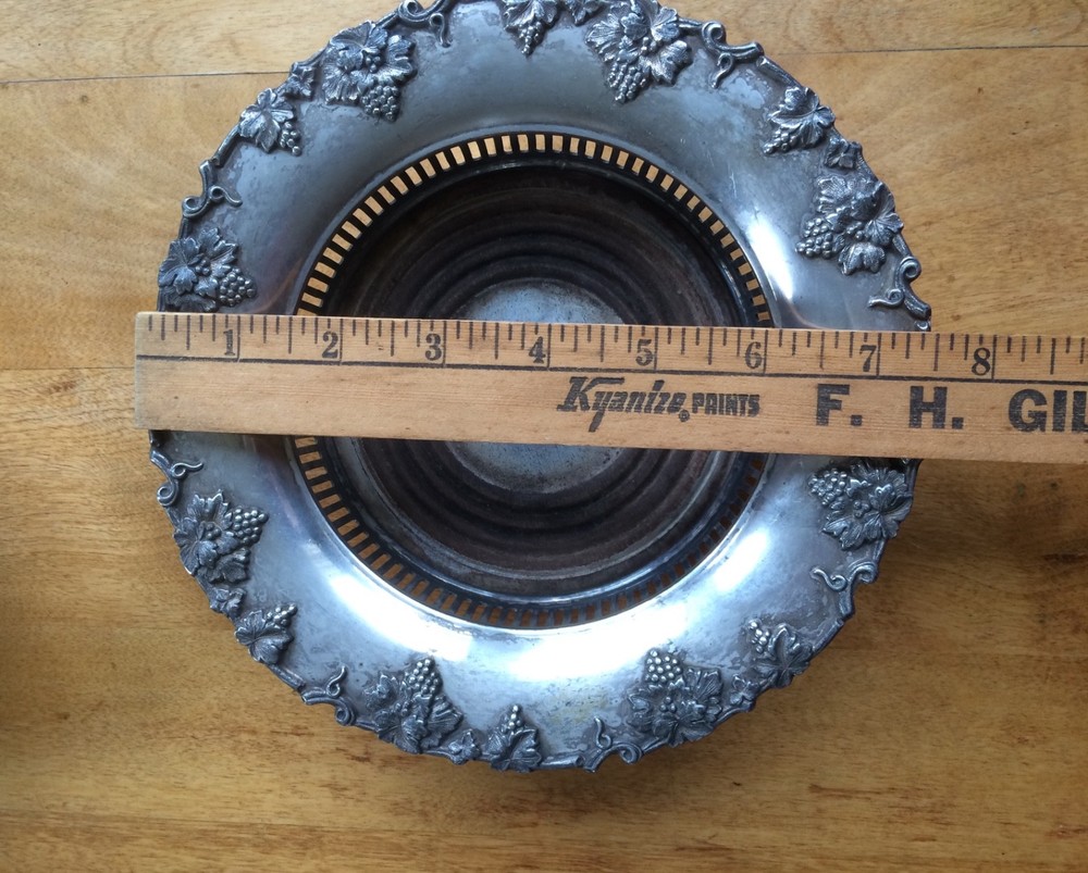 Antique silver plate Wine Coasters with hallmarks