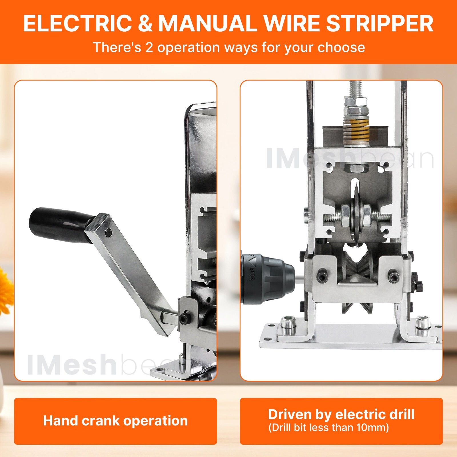 Electric & Manual Wire Stripping Machine Cable Cutter Copper Peeling Stripper US