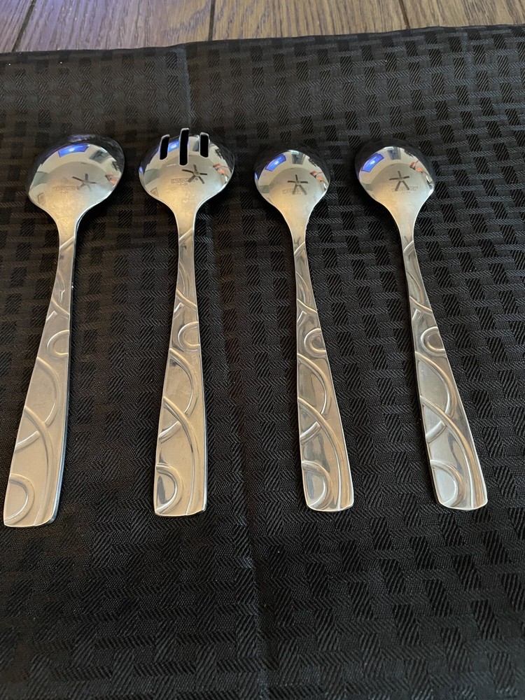 Cambridge CONQUEST Stainless 4 Pieces Oval & Serving Spoons