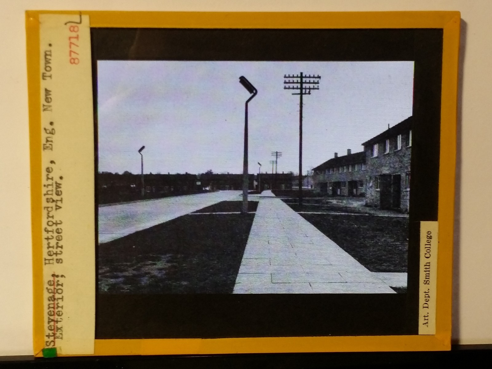 New Town, Stevenage, Hertfordshire, England, Magic Lantern Glass Photo Slide