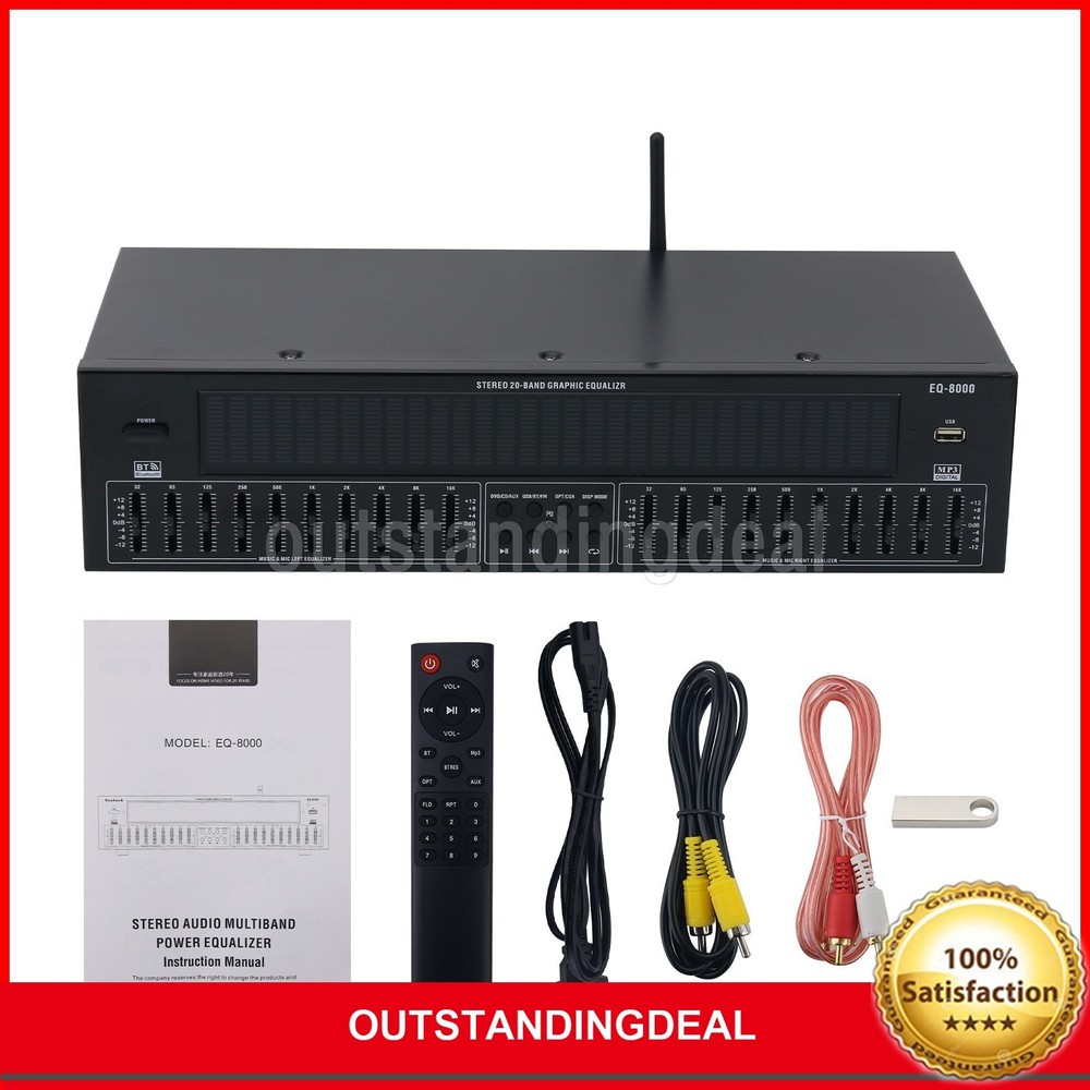 EQ8000 Equalizer Bluetooth Optical Fiber Coaxial Digital Audio Decoder Processor