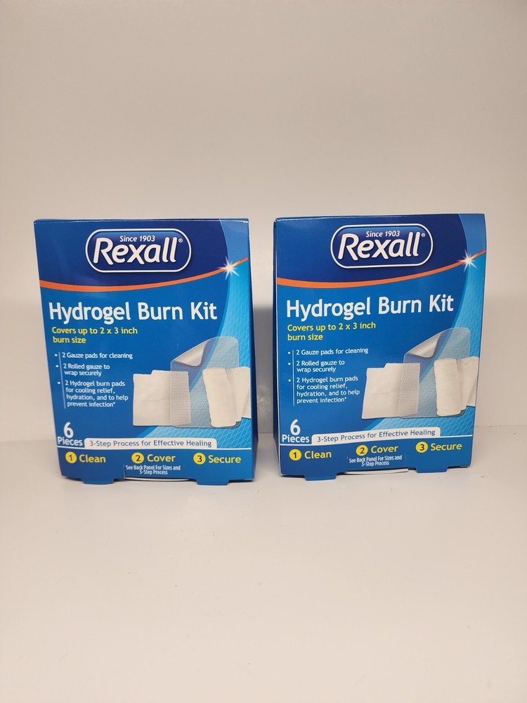 Rexall Hydrogel Burn Kit Compact for Home, Work, and Emergency Care