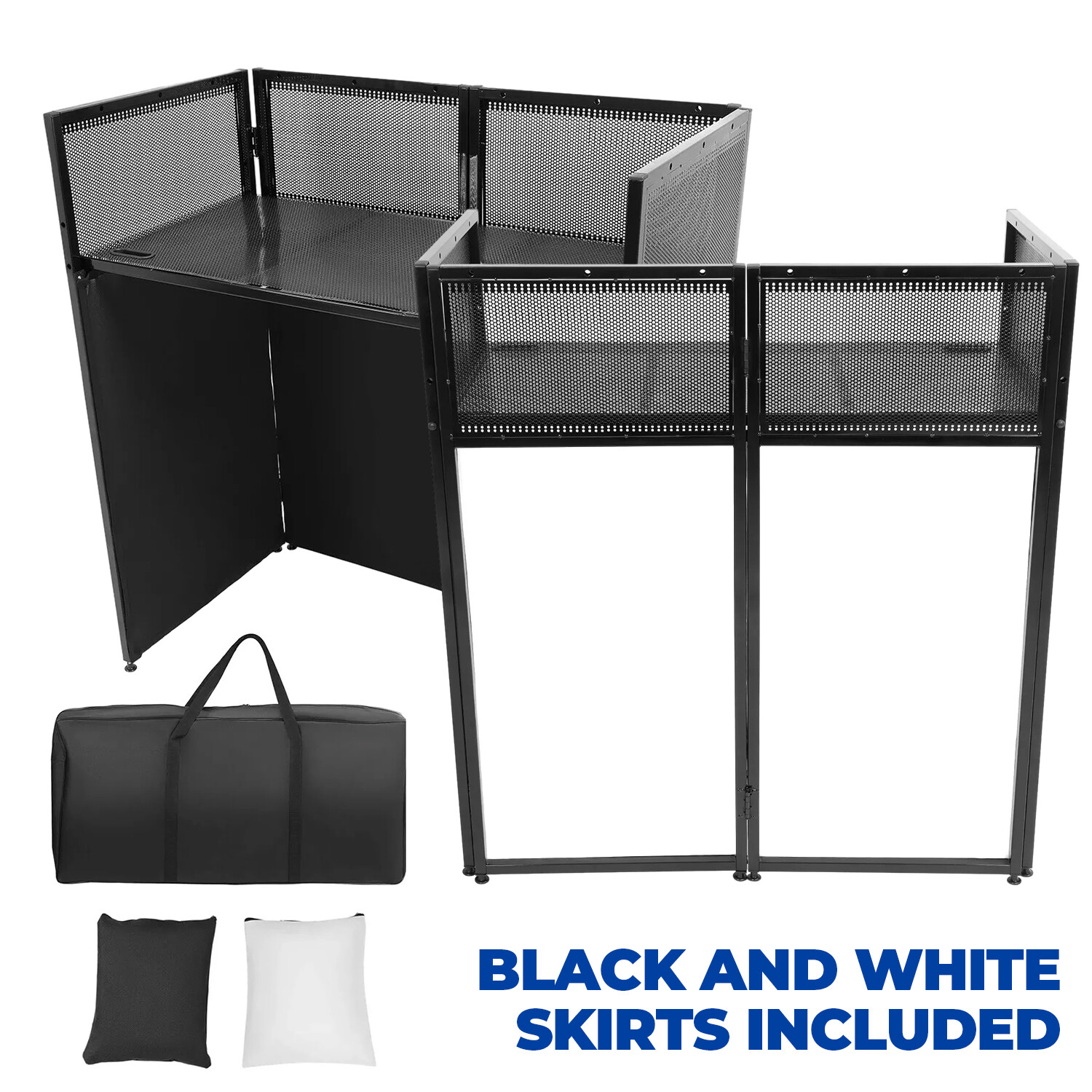 20x40x45" DJ Booth Facade Table Station Event w/Bag Scrims + Foldable Tabletop