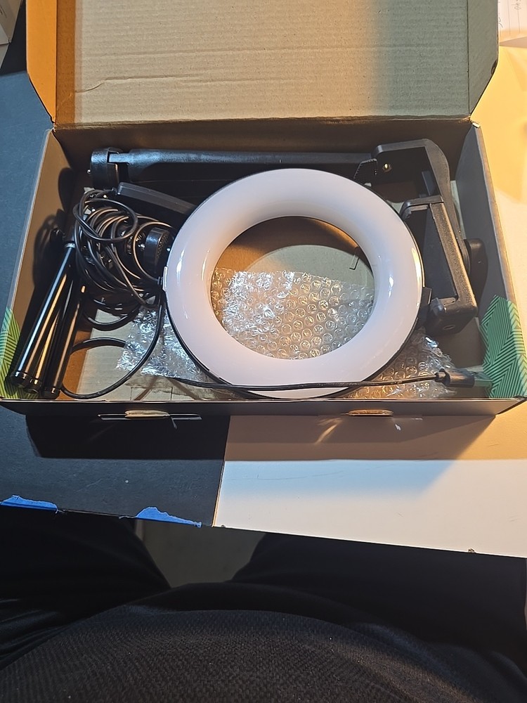 MACTREM 6" LED Ring Light Kit With Tripod Stand. 3 Light Modes.