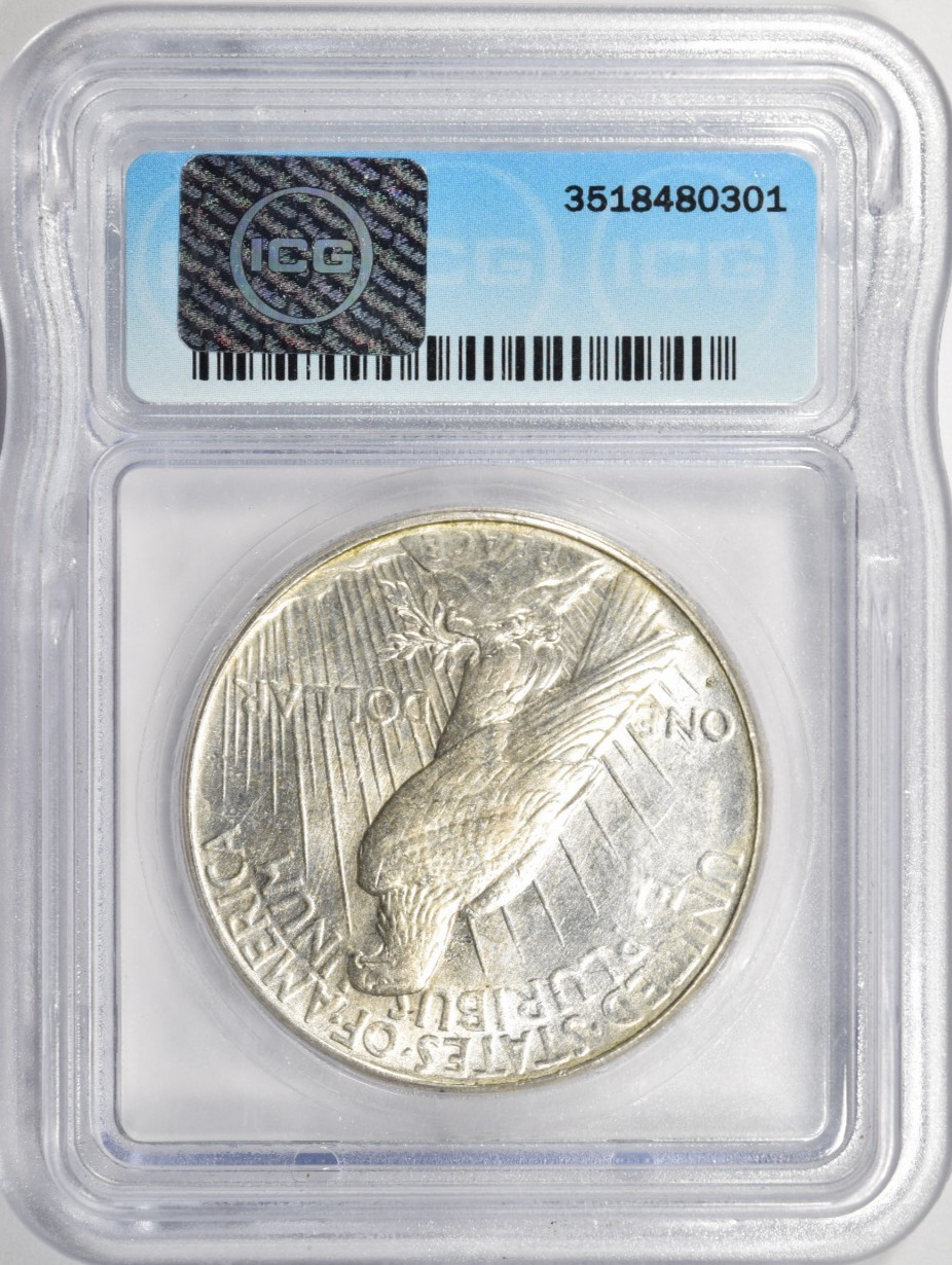 1926 S PEACE DOLLAR ~ ICG MS62 ~ BRIGHT WHITE!