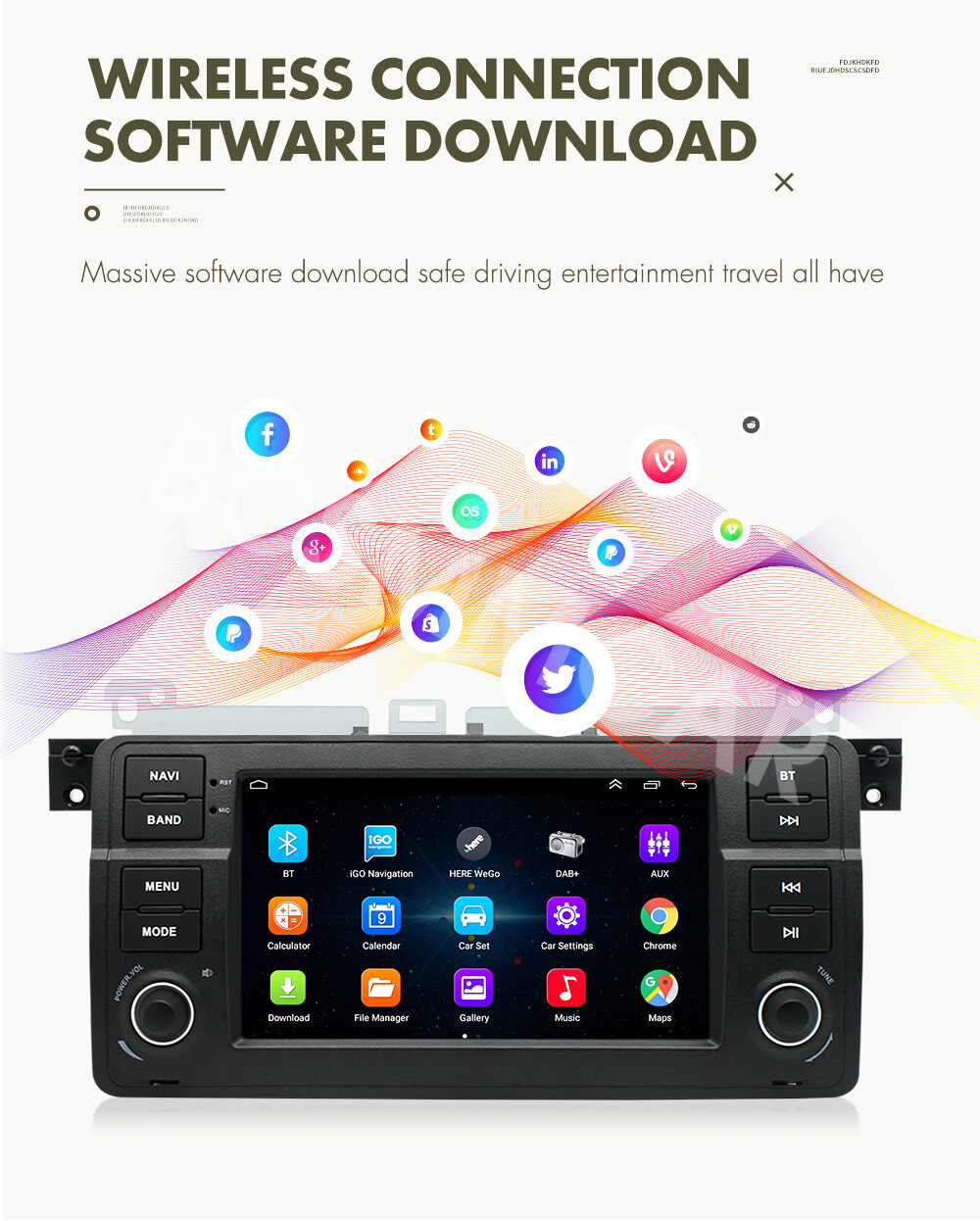 Fit For BMW E46 2-door Coupe 1999-2006 2DIN Car Stereo Radio Player Head Unit FM