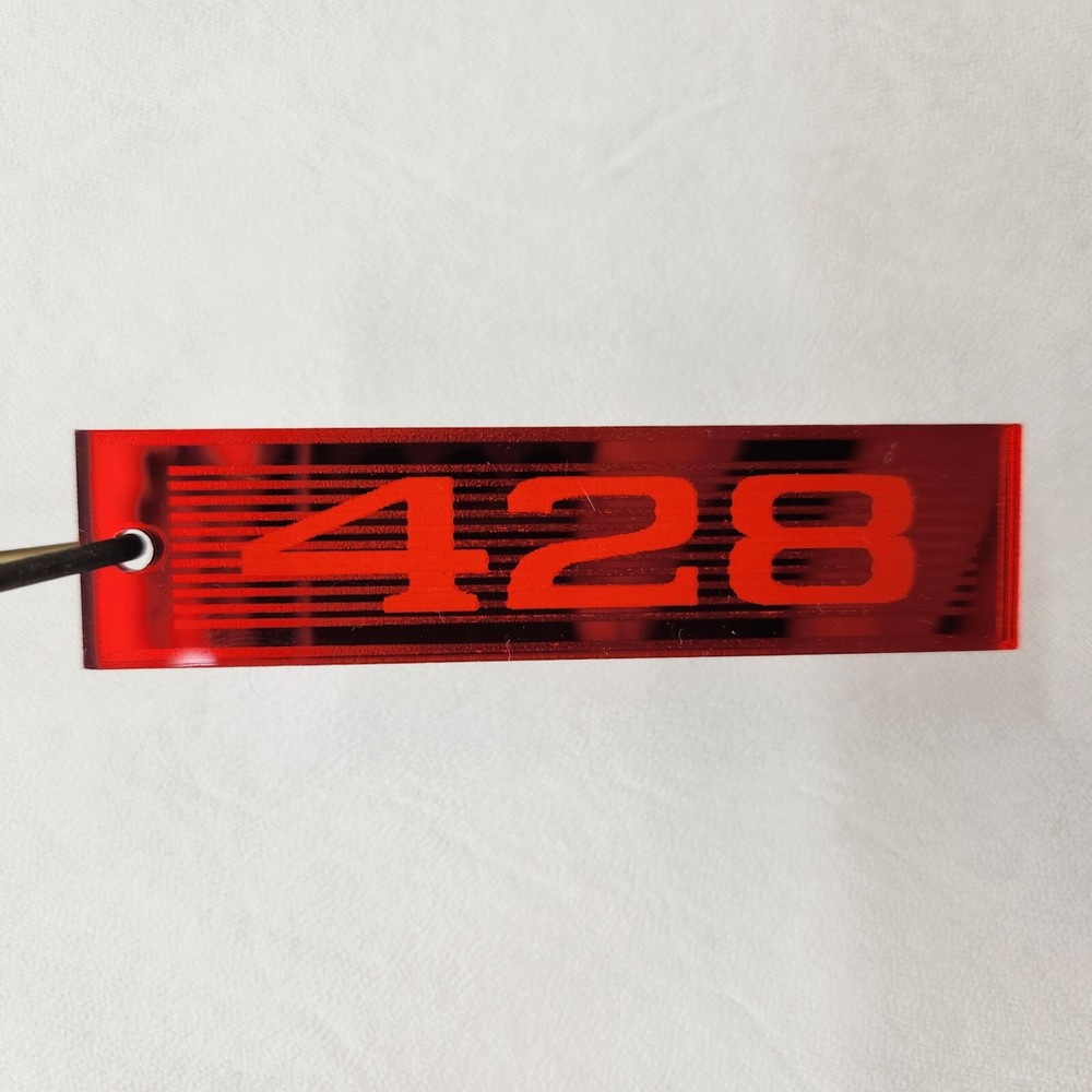 Laser Engraved Key Chain Fob Ford Engine 428