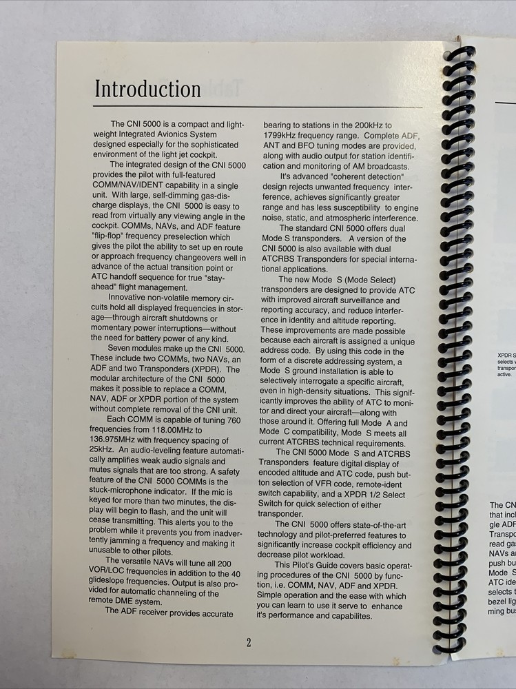 Bendix/King CNI 5000 Integrated Avionics System Pilot's Guide