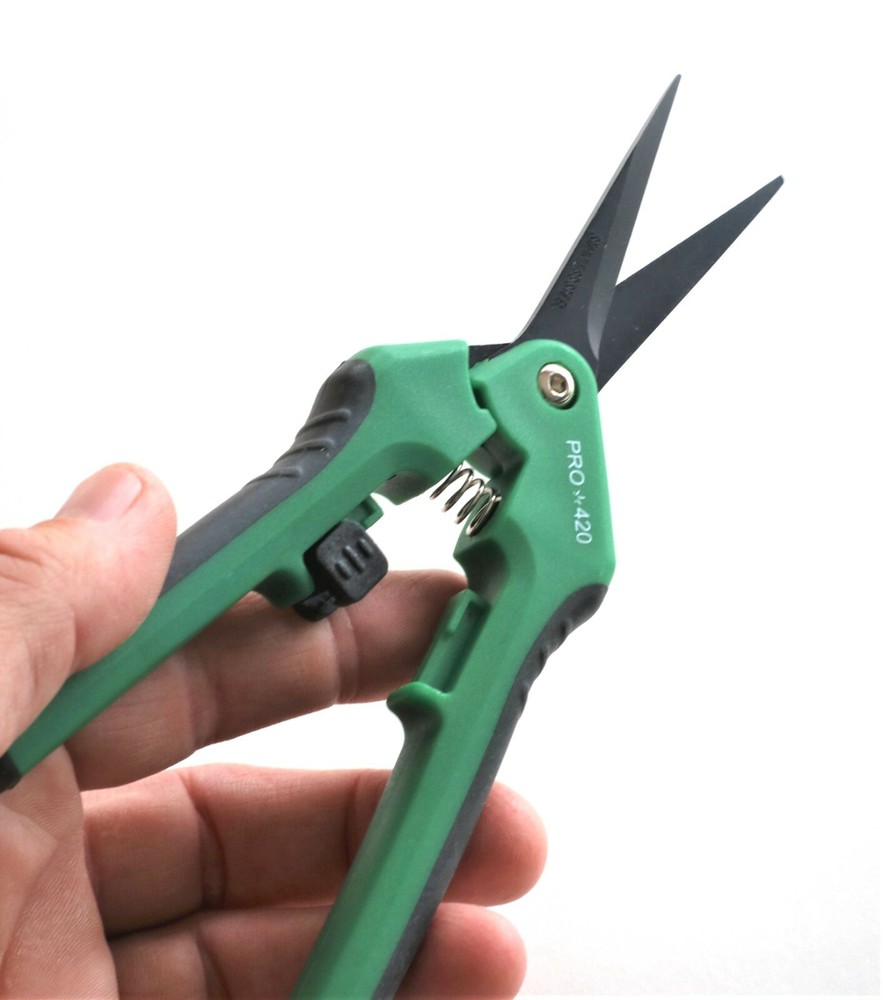 PRO 420 Spring Loaded Scissors- 2 PACK- Manicure & Harvest Scissors for Pros