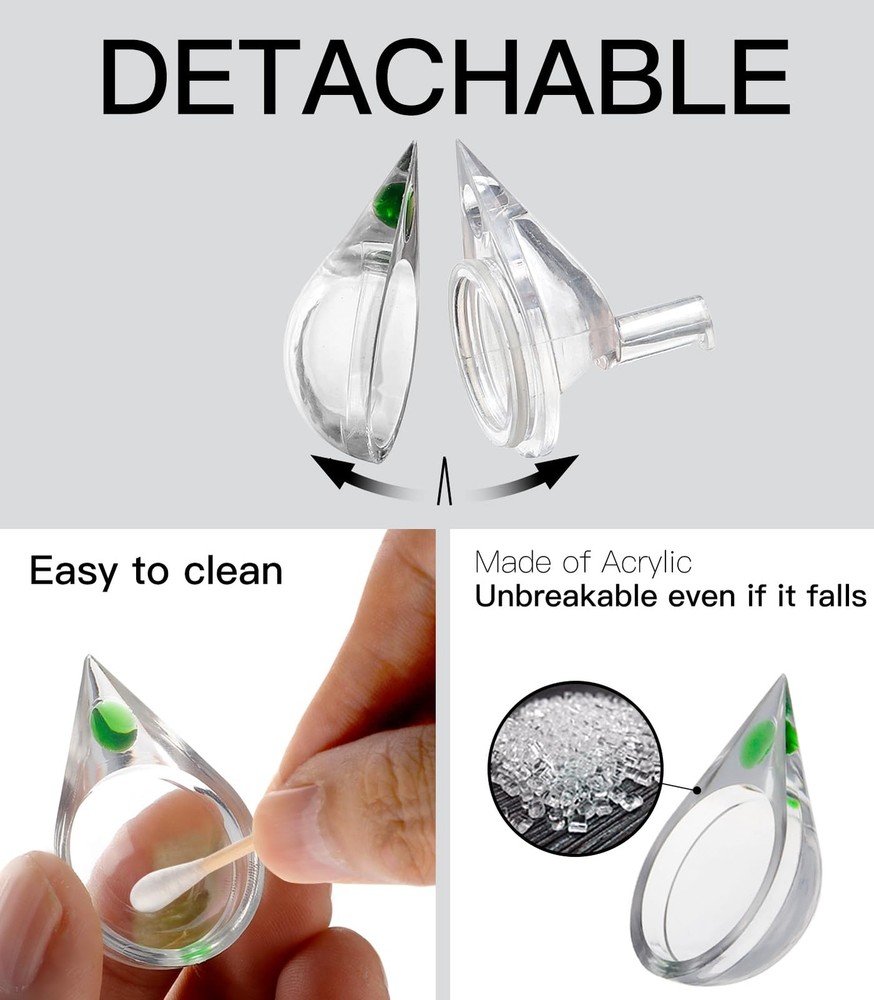 Aquatic Co2 Drop Checker Detachable Tear Drop Shape Without Solutionupgraded Ver
