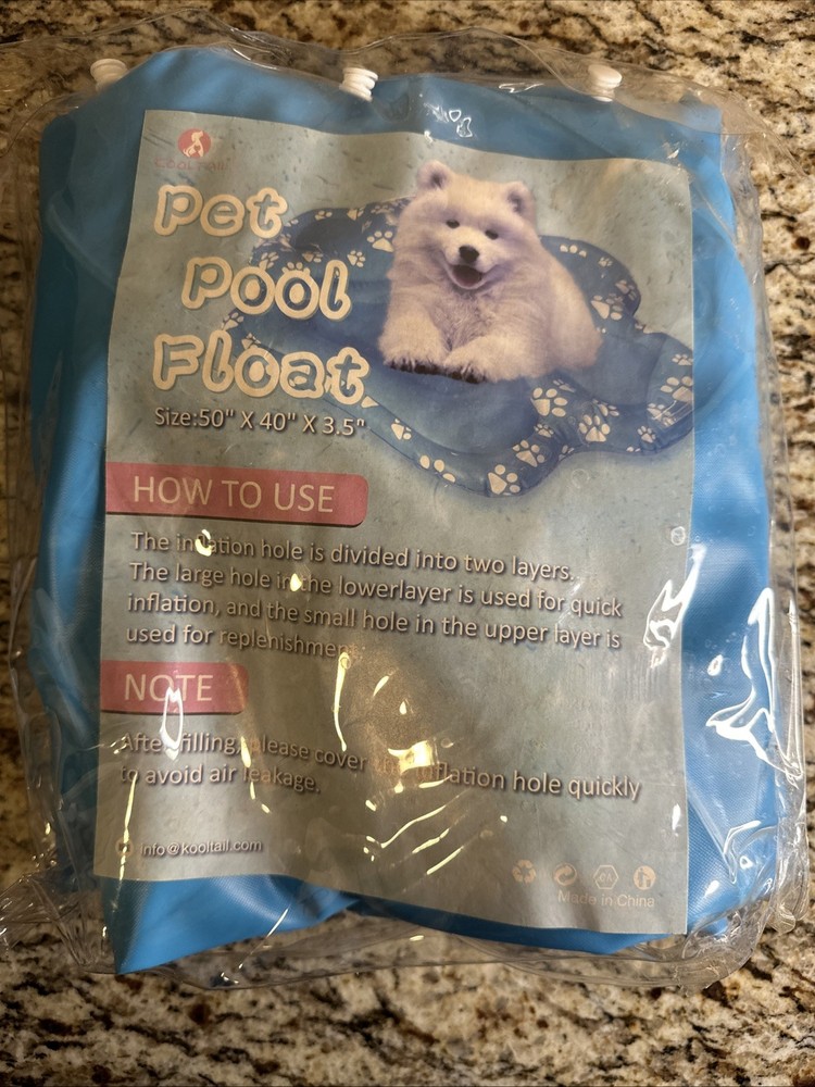 Pet Pool Float Paw Print 50”x40”x3.5”