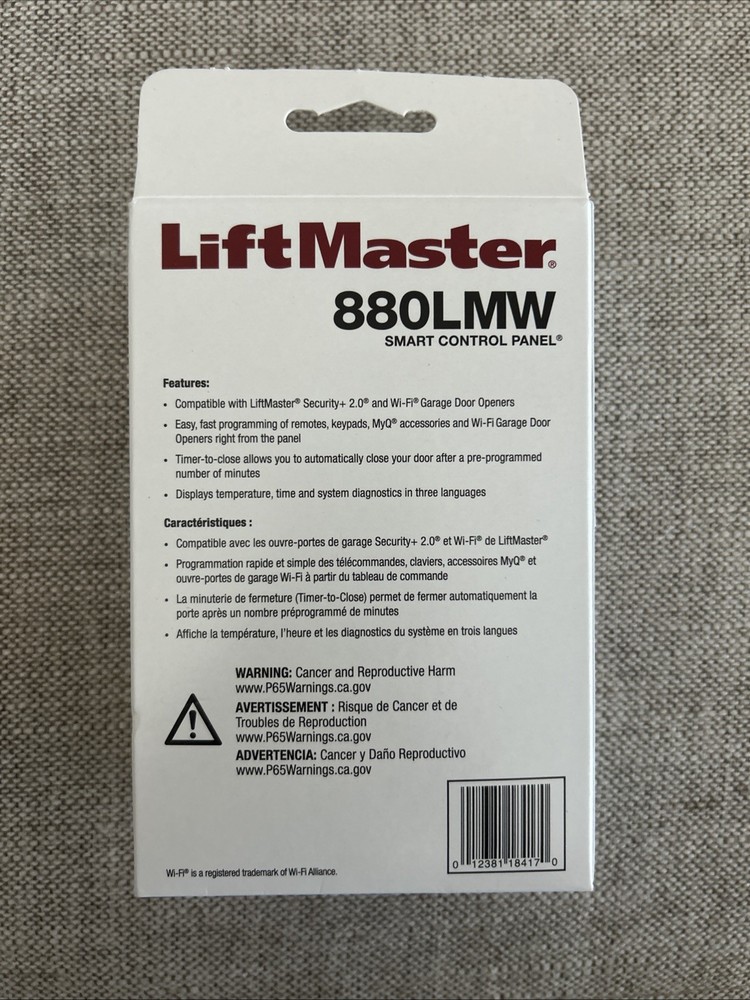 Liftmaster 880LMW Smart Control Panel New!