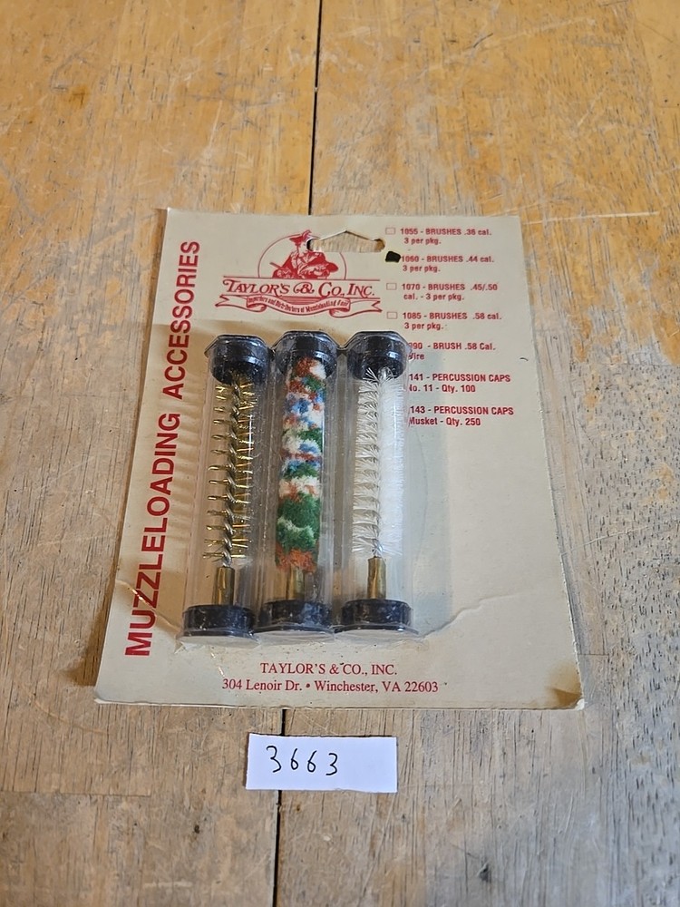 Taylor's & Co. Muzzleloading Accessories 1060 - BRUSHES. 44 Cal 3 Pack