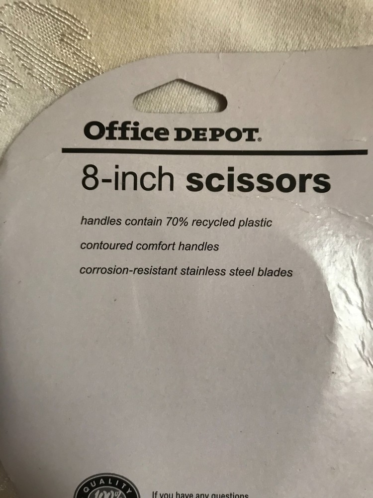 Office Depot 2 count scissors new