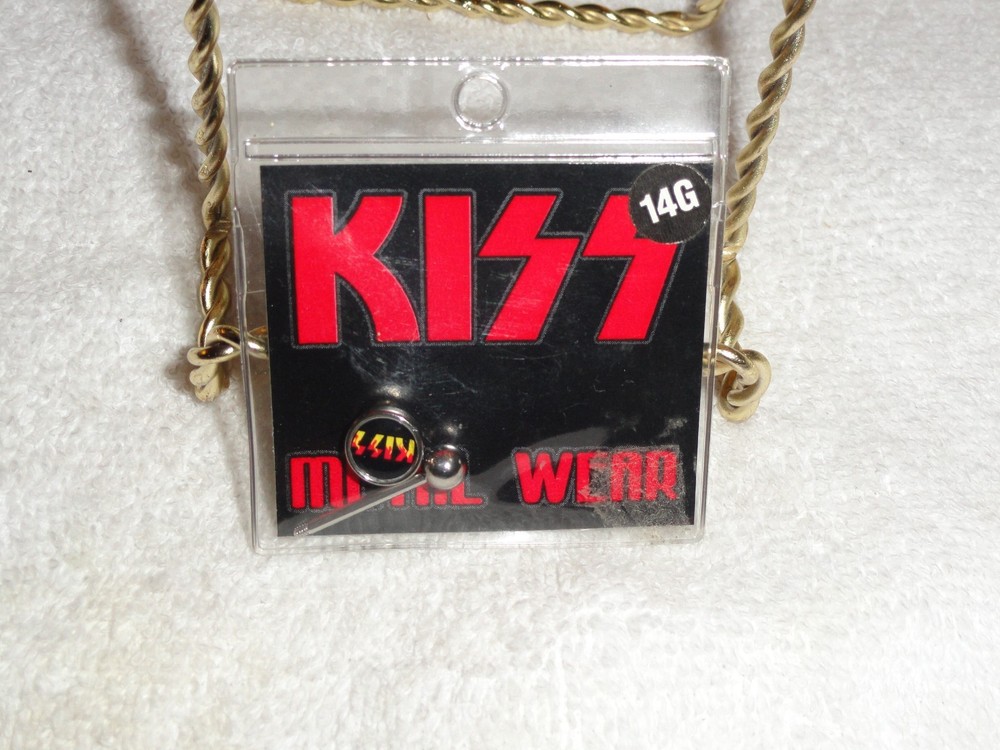 KISS Band Metal Wear Flame Logo BarBell Ring Body Jewelry