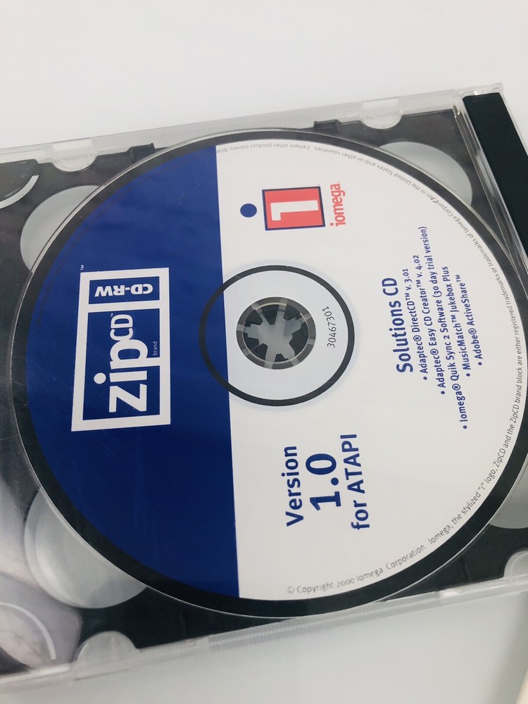 Iomega Solutions CD ZipCD CD-RW Version 1.0 ATAPI HELP User Manual Quick Start