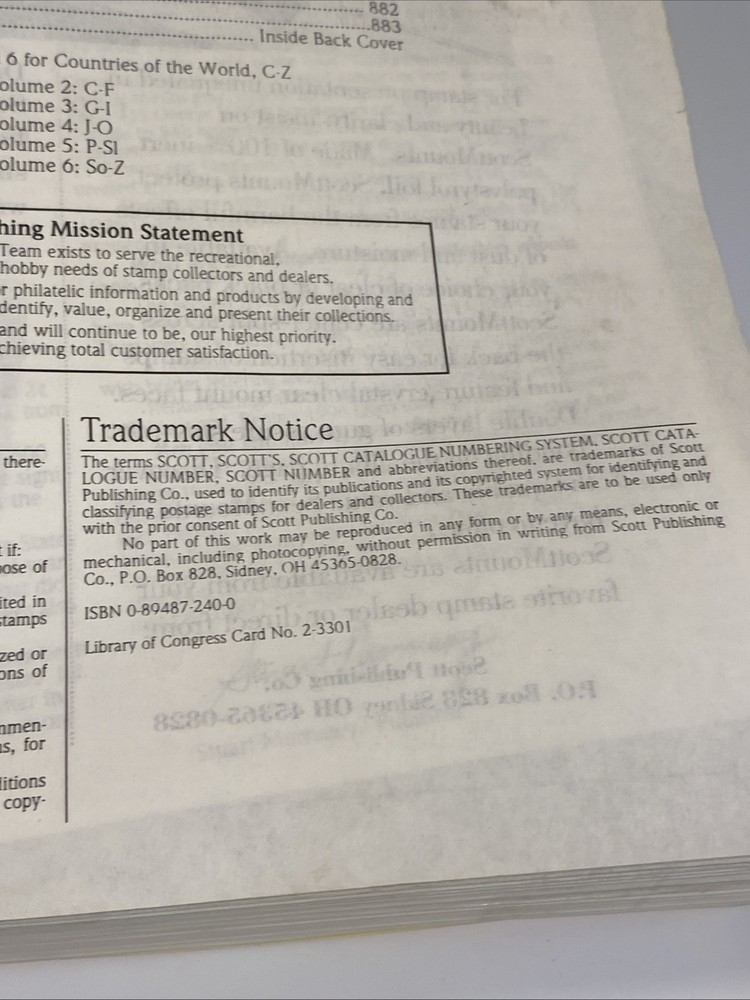 Scott Standard Postage Stamp Catalog Volume 4 Countries J-O - 1999