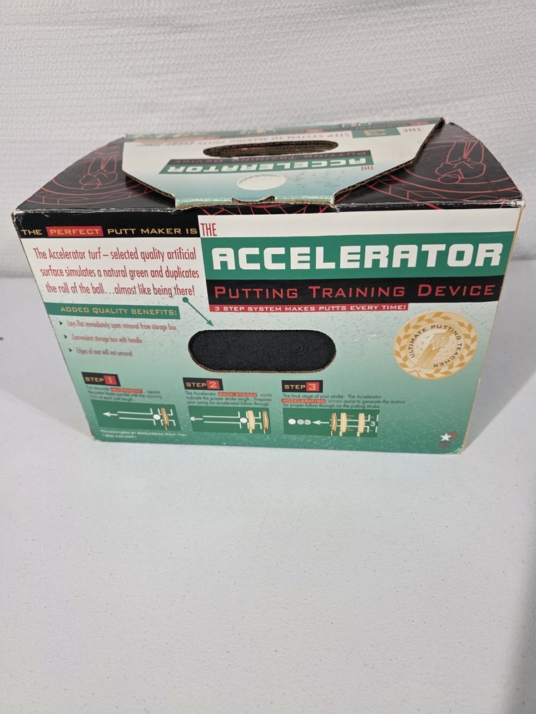 Accelerator Golf Putting Trainer Aid Mat 3 Step System Practice Device In Box