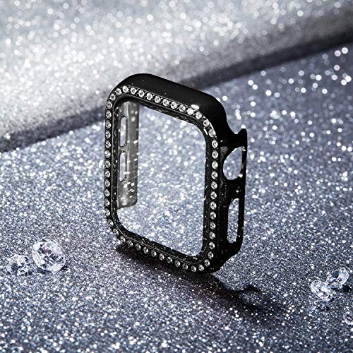 Compatible for Apple Watch Case with Screen Protector for Apple 44mm Black
