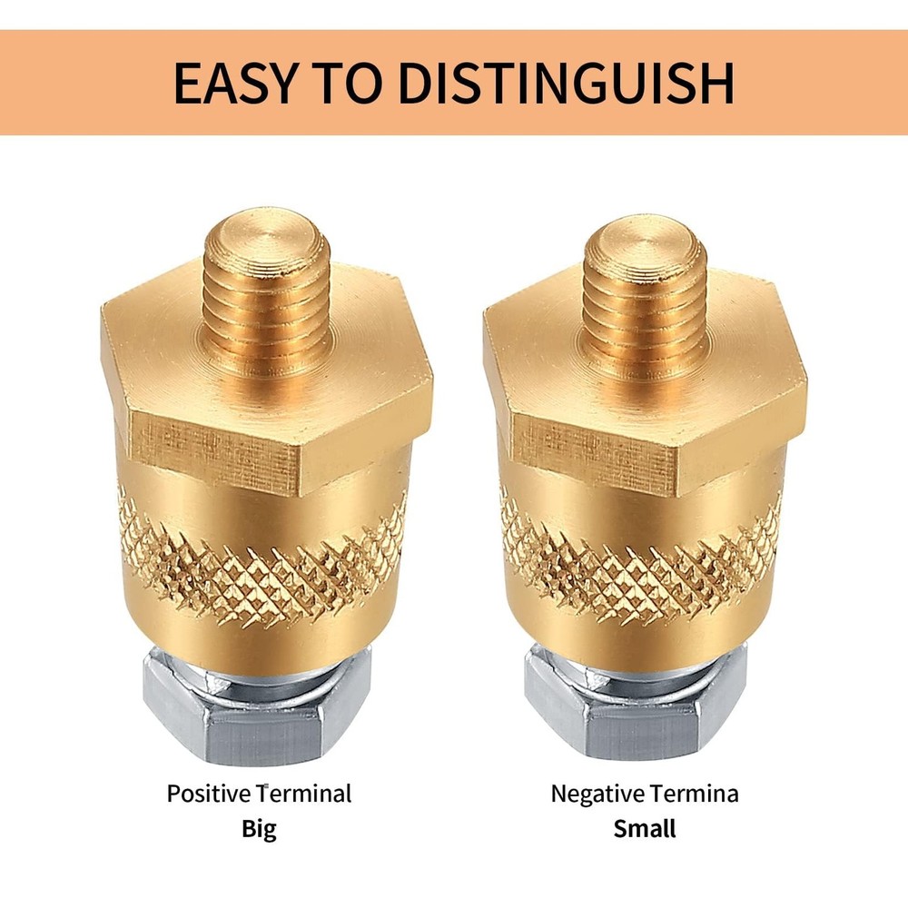 2 Packs Battery Terminal Connectors Set, Auto Post Terminals Post...