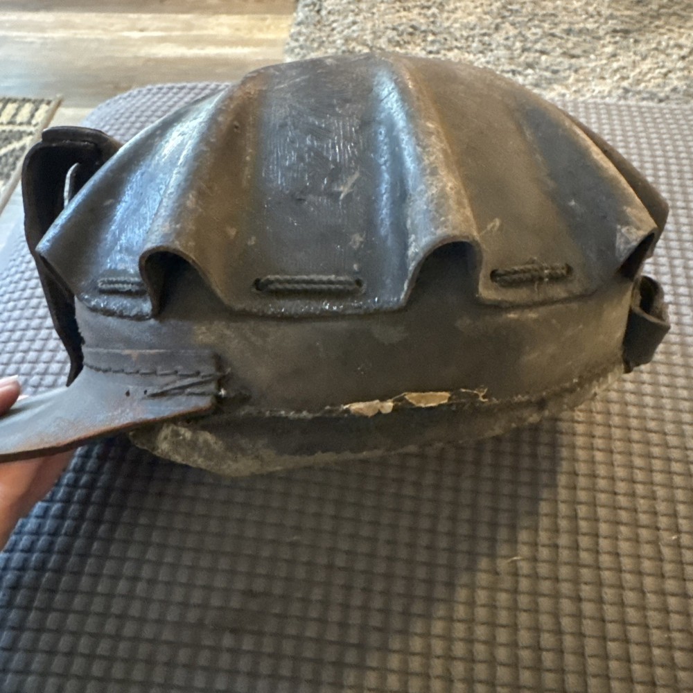 Antique Miner’s Helmet-Turtle Shell Style