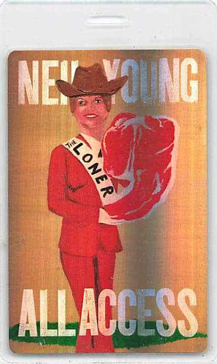 Neil Young Backstage Pass Tan All Access Laminate Variant