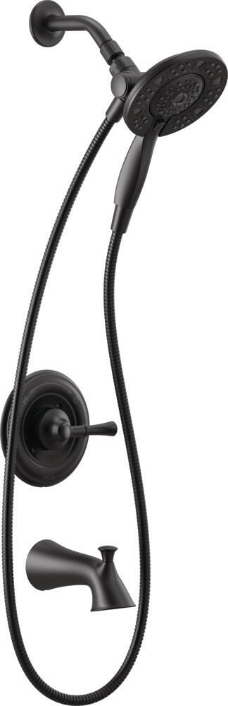 Delta Chamberlain Tub/Shower Rough & Trim 14S Matte Black-Certified Refurbished