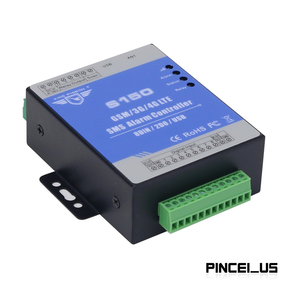 8-Channel SMS Alarm Controller SMS Relay Switch 8DIN 2DO USB S150 2G Version SZ