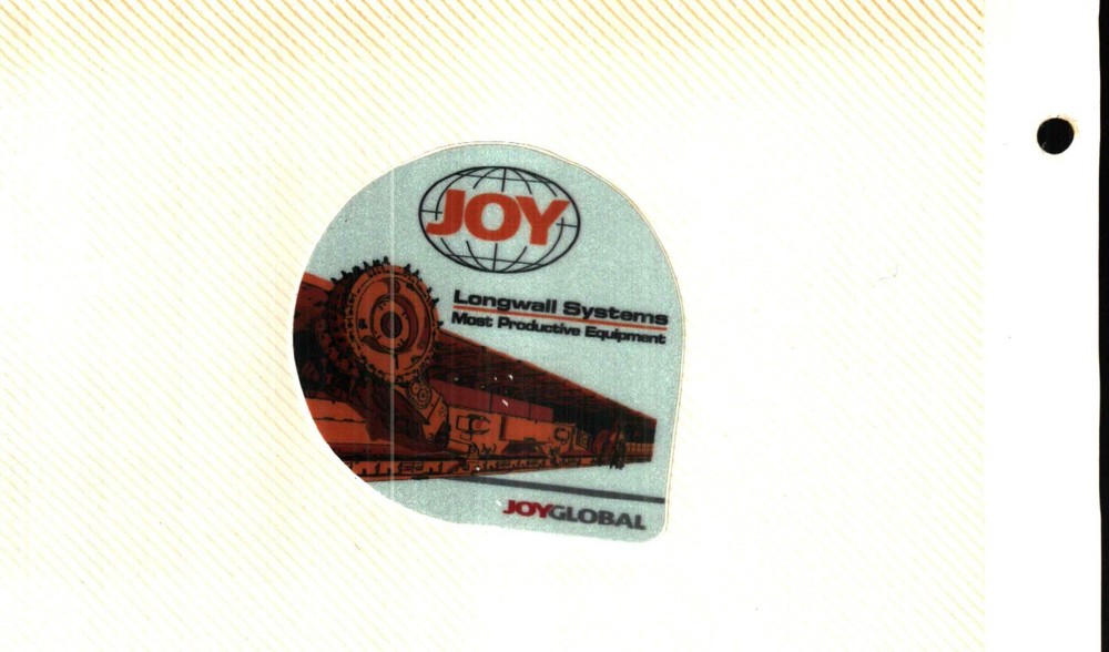 1  NICE  JOY  COAL MINING STICKERS # 13