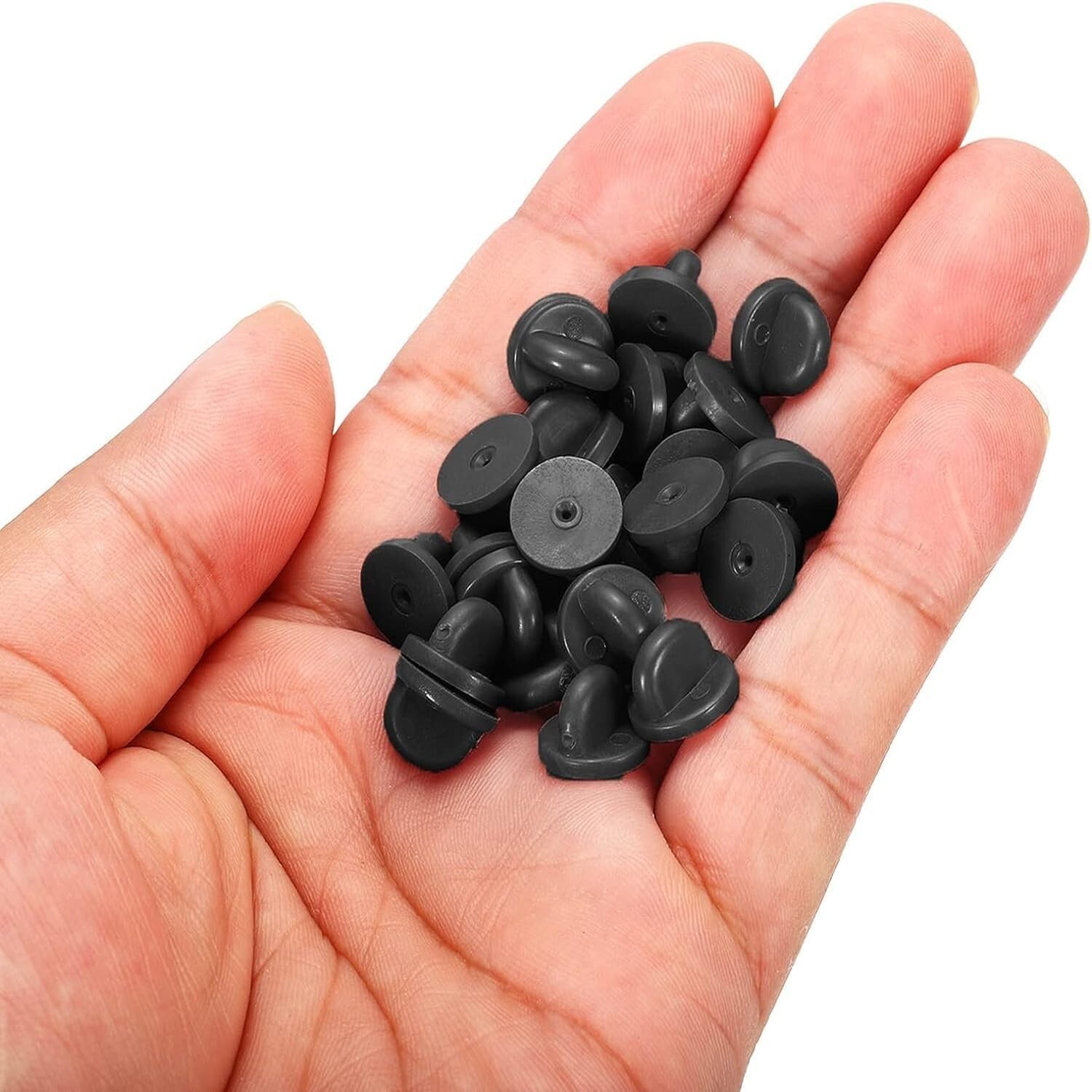 Rubber Pin Backs 50pcs Lapel Pin Backs Pin Safety Backs For Brooch Black