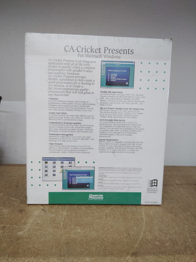 CA-CRICKET Presents Demo Pruduct Sealed