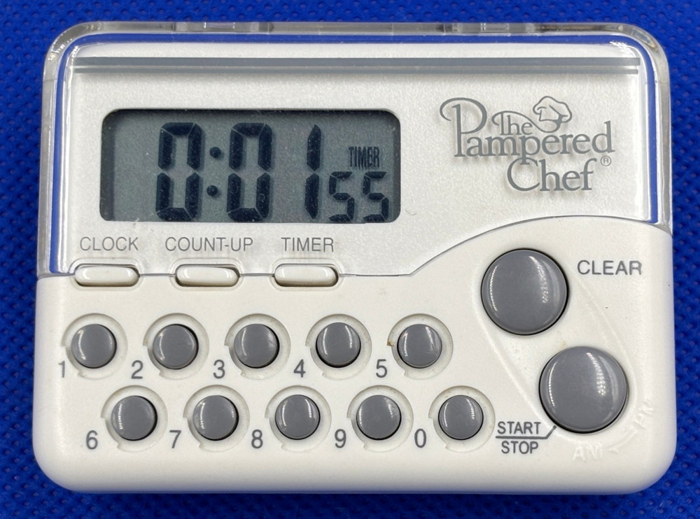 Pampered Chef Clock Timer #1900 Magnetic Clip / Stand – Works!