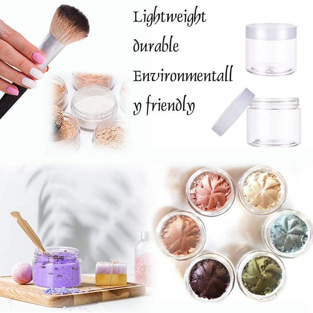 20 PCS 2oz Plastic Empty Jars with Lids | Refillable Storage for Cosmetics