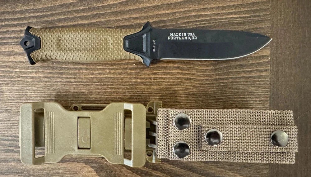 Gerber StrongArm Fixed Blade Knife Plain Edge - Coyote Brown