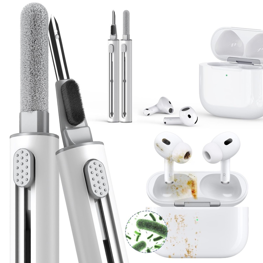 AirPods Pro 1-3 Cleaning Kit Multi-Function Pen Tool Earbuds Headphone White