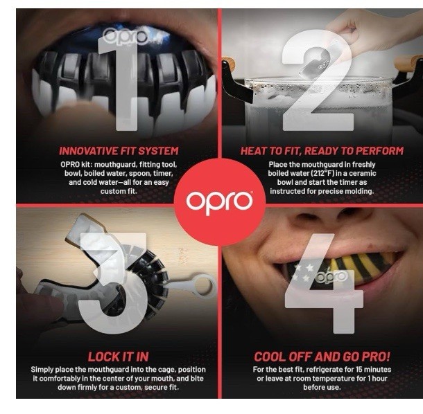 Clear Opro Mouthguard Instant Custom-Fit Ages 10+
