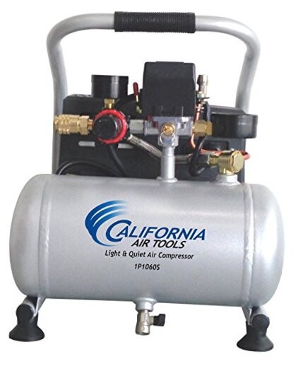 CAT-1P1060S Light & Quiet Portable Air Compressor, Silver 1-(Pack)