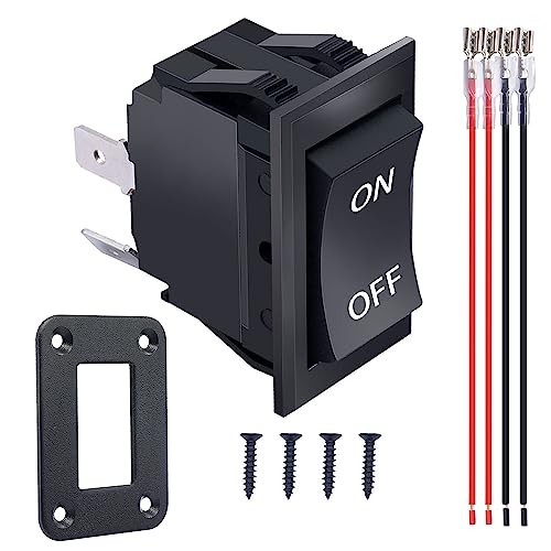 12V Switch ON/Off with Panel 4Pin Rocker Switch DPST Trailer Camper Light