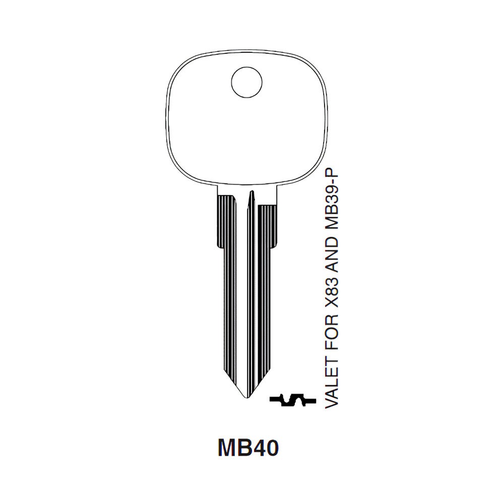 MB40 Key Blank Nickel