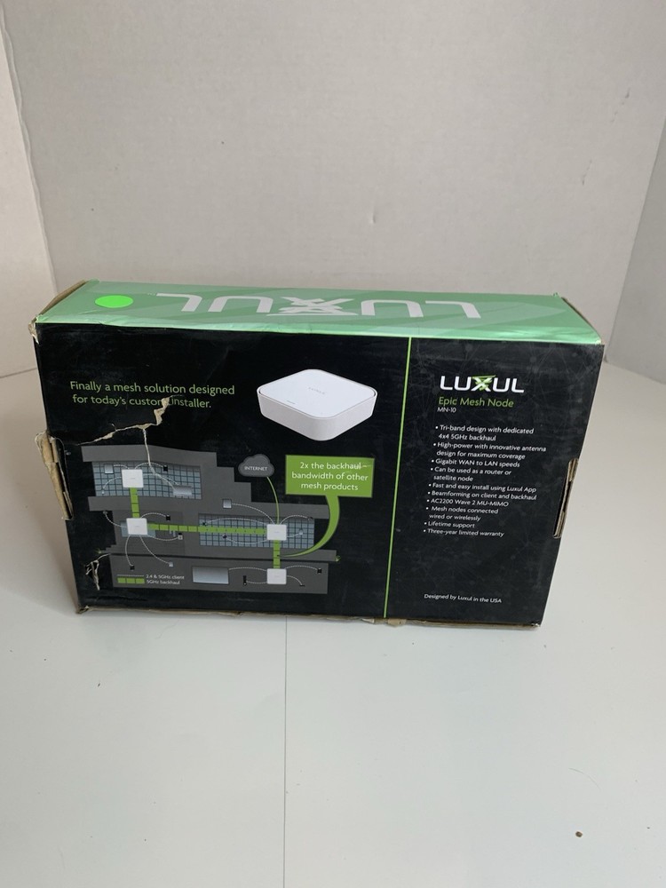 Luxul MN-10 Epic Mesh Network Router/Wireless Access Point - MN-10 - Open Box