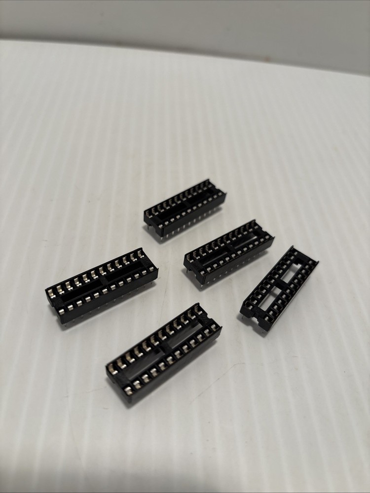 5 Pcs AMP CONNECTOR 24-PIN IC SOCKET DIP BOTTOM