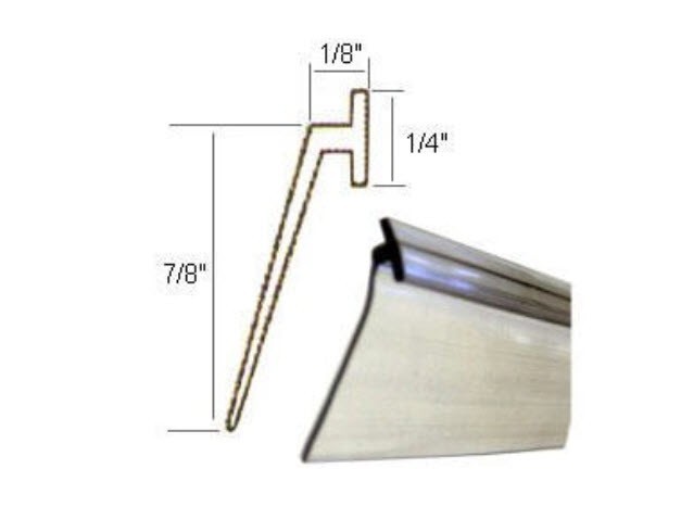 Angled Clear Vinyl Framed Shower Door Drip Sweep - 36 in. long