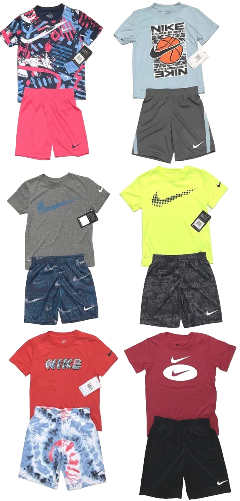 Nike Dri-FIT 2-Piece Short Set with Tank or T-Shirt, Size 4-7
